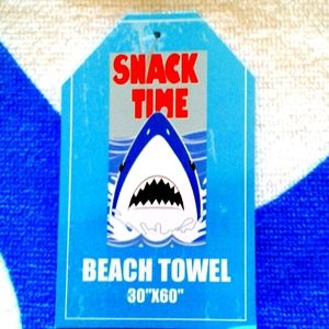 BEACH TOWEL Shark 30"x60" NWT